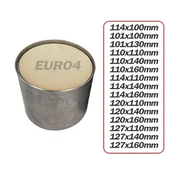 Universal 400 cpsi Euro 4 Three Way Round Catalytic Converter with Ceramic Substrate 110X110mm Can Be Used for Toyota Prius