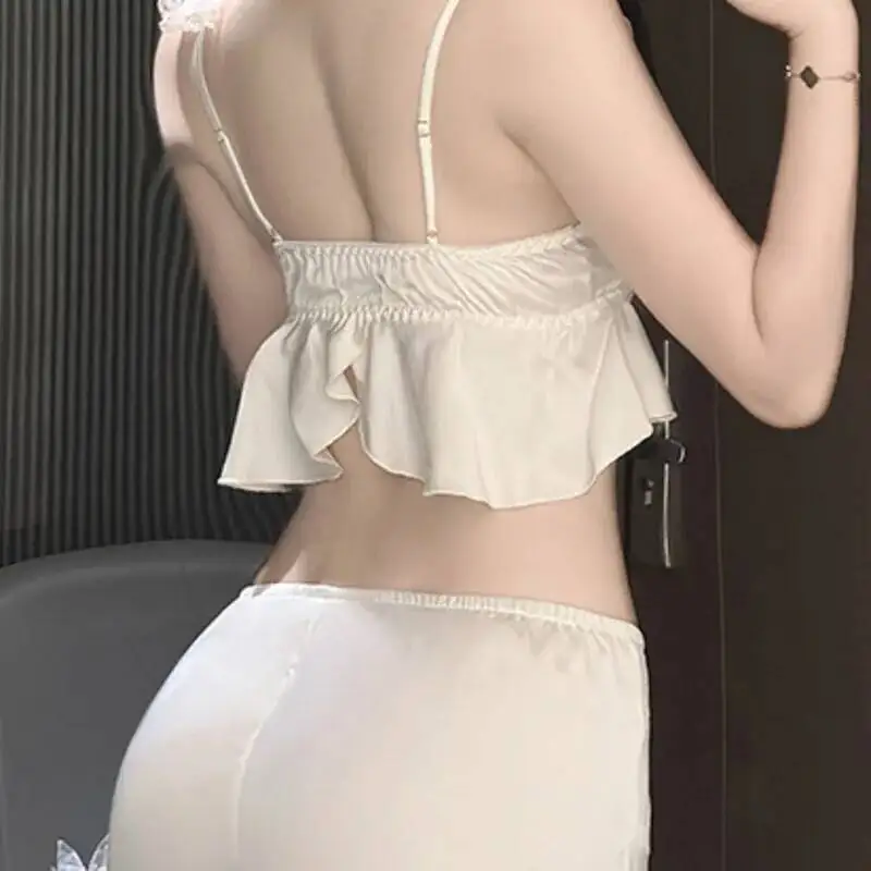 Sexy Pure Desire Battle Robe Bed Uniform Sexy Flirting Erotic Sleepwear Set For Small Breasts Bowknot Casual Sets Elegant GARE view 4