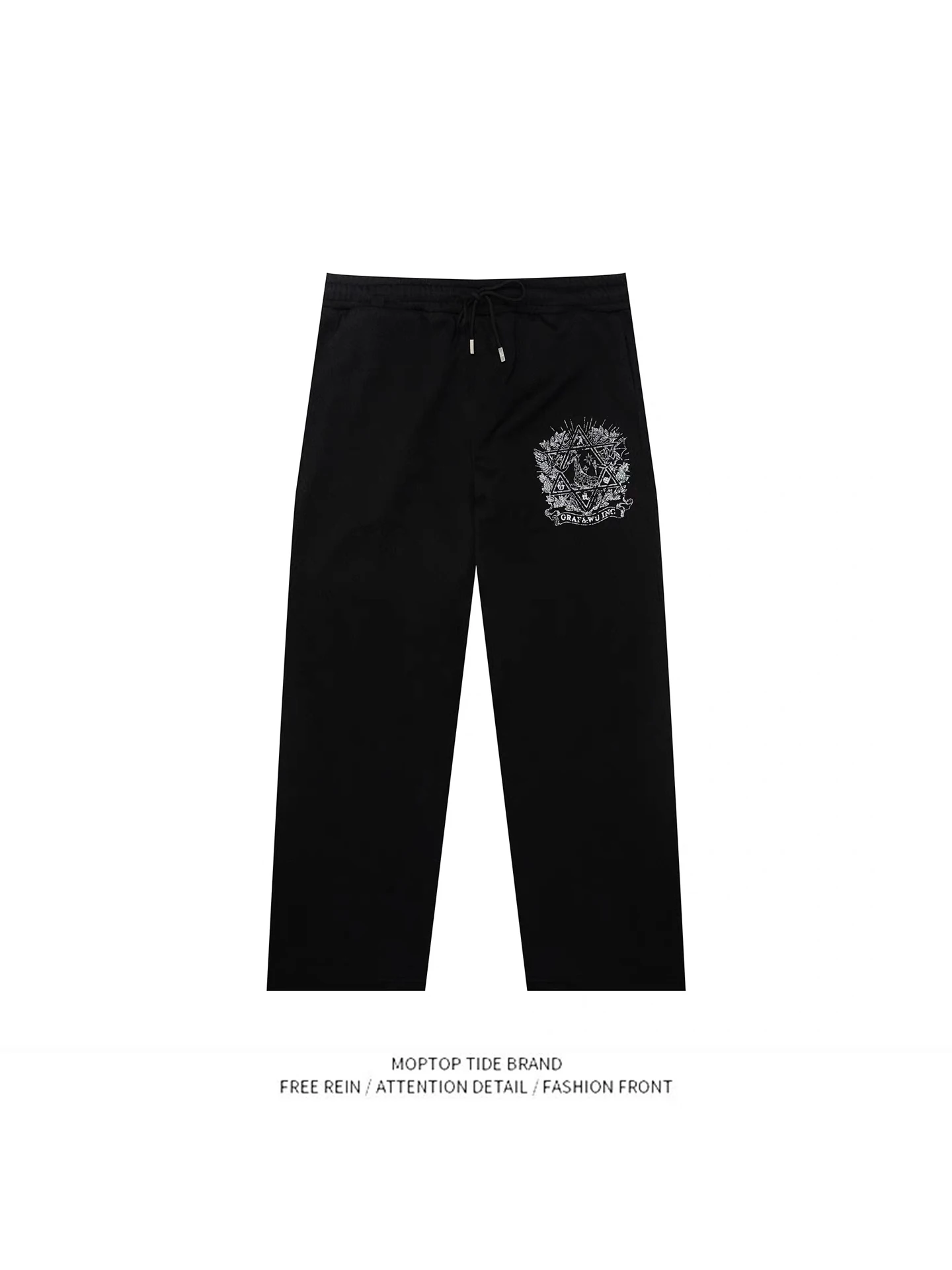 

Свободные прямые спортивные брюки в американском стиле с принтом для уличных танцев, весенне-осенние повседневные брюки, молодежные модные спортивные штаны