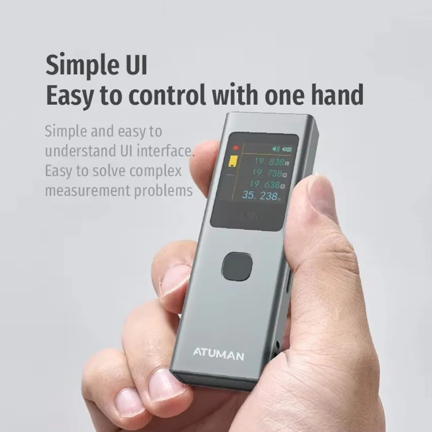 DUKA ATuMan 신형 LS6 레이저 레벨 거리측정기 OLED 480mAh 충전식 40M 미니 거리계 각도 측정 도구 2 in 1