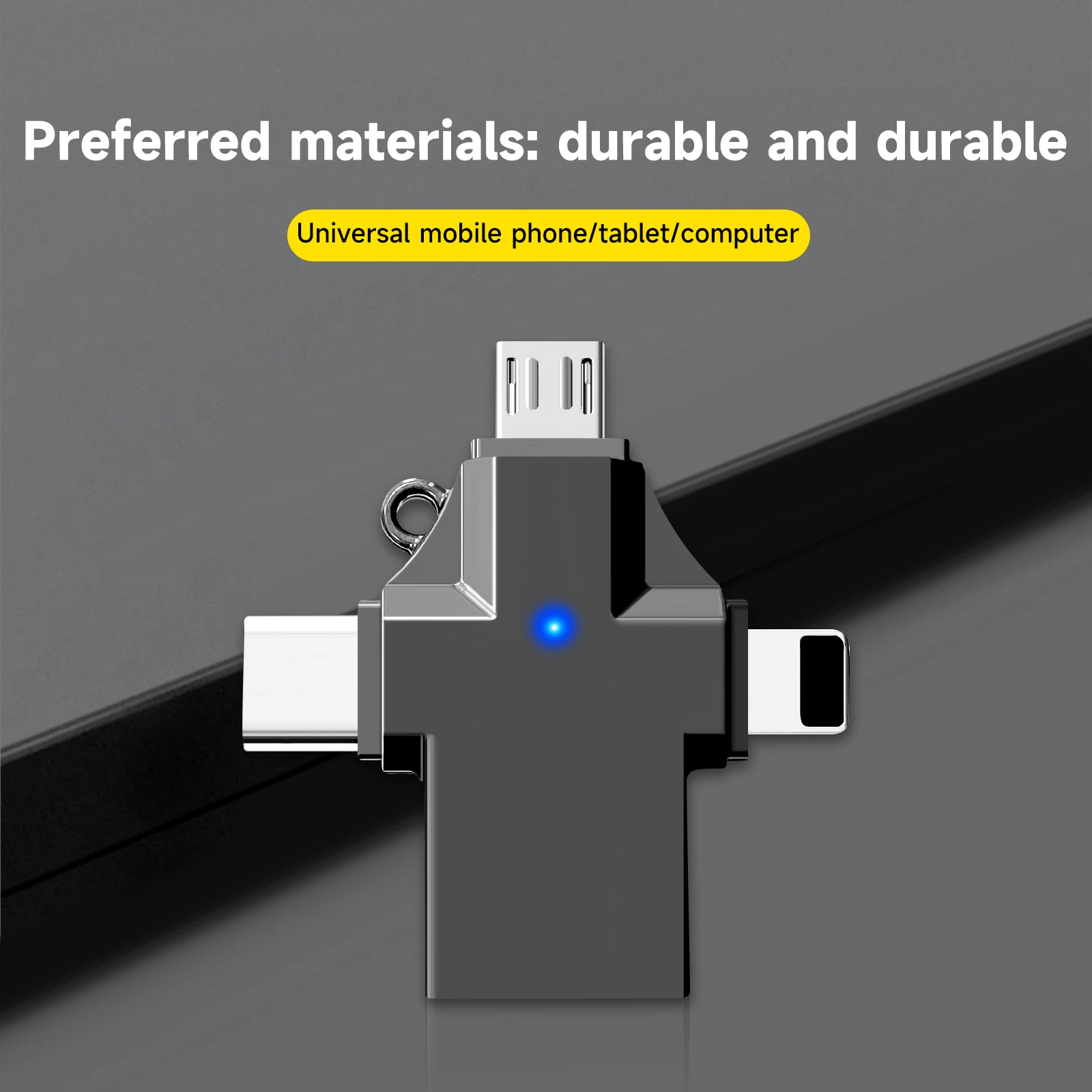 4-in-1 SD-kaartlezer Micro-kaartadapter USB 3.0 Micro-SD naar USB-kaartlezer USB voor interface OTG Adaptador