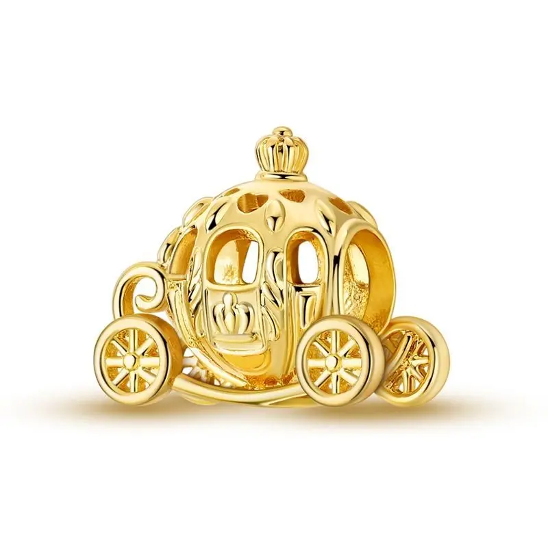Heiße Goldene Serie 925 Sterling Silber Charms Anhänger Perle Liebe Familie Zirkon Charms Passend für Original Armband Frauen DIY Schmuck Geschenk