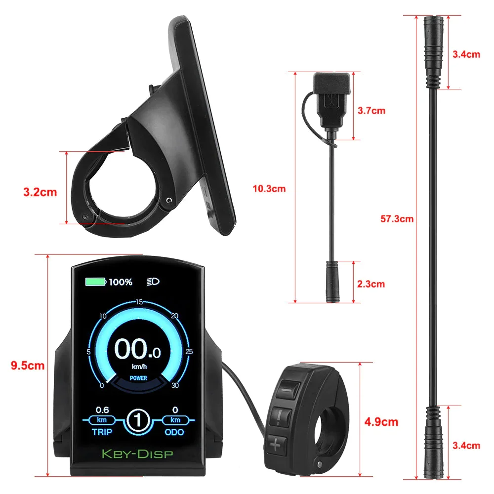 

2025 hot sale New Customized KD926 Colorful Ebike Meter LCD Smart Display for Electric Bike