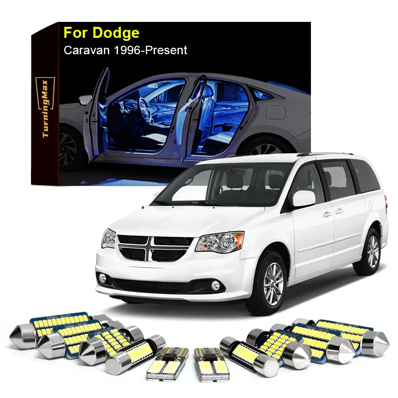 

Canbus Interior Lighting LED Bulbs Kit Package For Dodge Caravan 1996-Now Dome Trunk Reading Indoor Lamps Lights Car Accessories