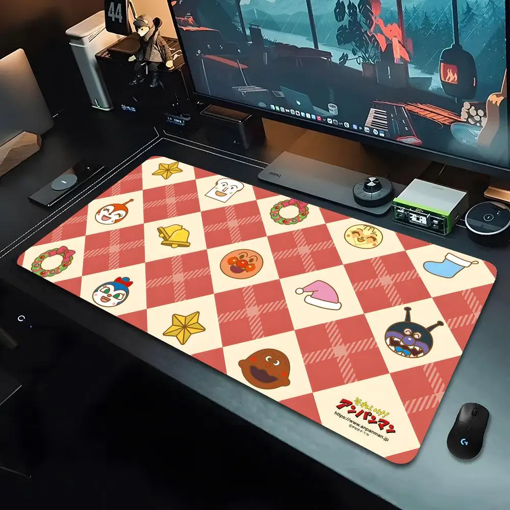 Anpanman Cartoon Mouse Pad Gamer Mousepad Baby Bear Mouse Pad Large Mouse Mat Natural Rubber Desk Rug PC Desk Mats Design