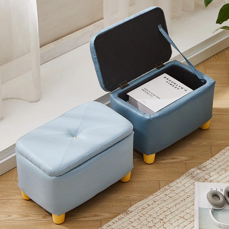 Minimalist Nordic Storage Stool Creative Living Room Luxury Office Designer Children Stool Waiting Meubles De Salon Furniture