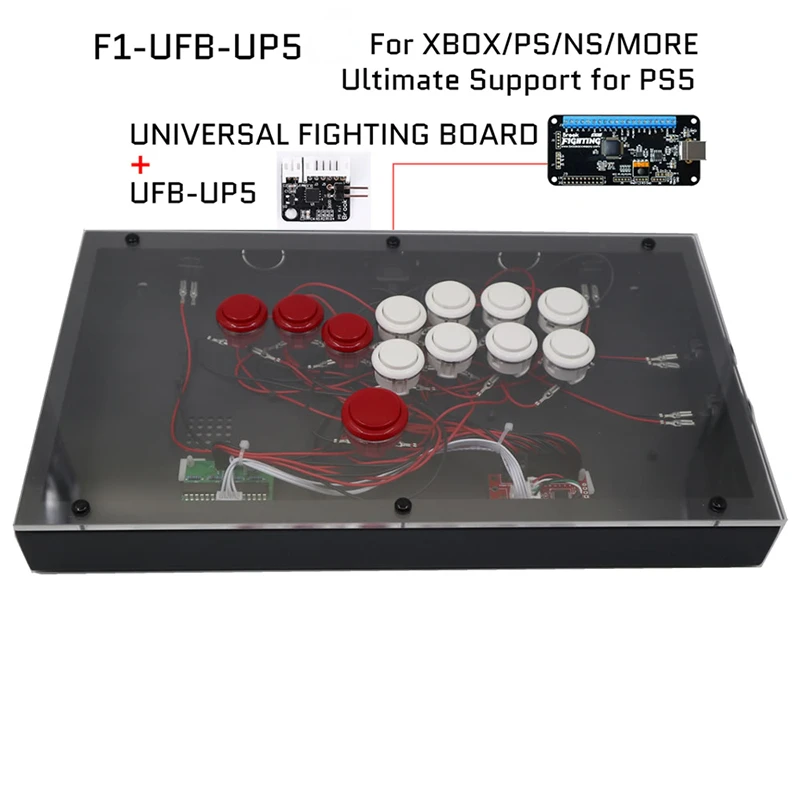 Transparent Double-layer Panel DIY Version FightBox F1 Hitbox