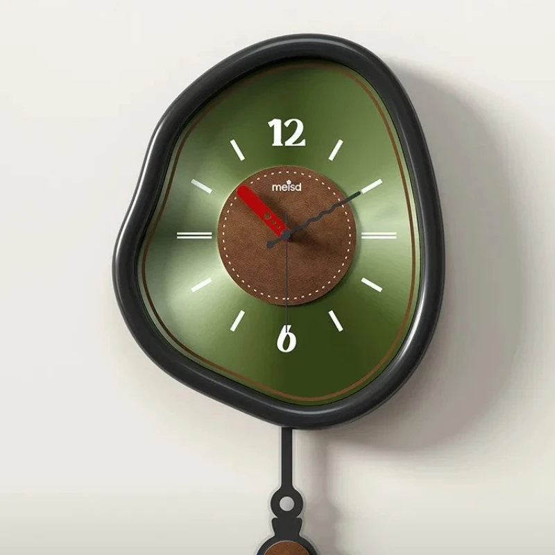 household clock, A new type of modern a popular wall-mounted clock that doesn't require drilling for home decoration