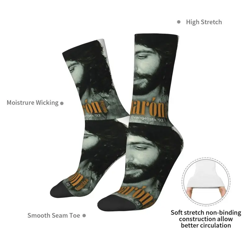 Divertenti calzini eleganti da uomo Island Shrimp Camaron De La Isla Calzini unisex comodi e caldi con stampa 3D per cantanti di flamenco