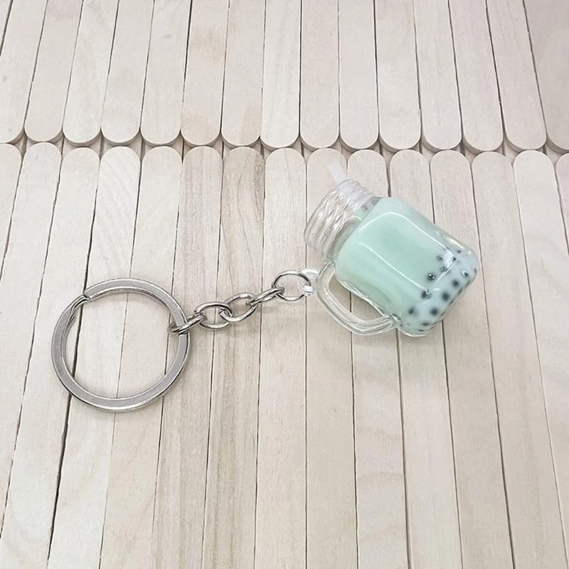 

Bubble Tea Keychain KawaiiBackpack Keyring Mini Cup Pendants Couple Gifts