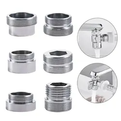 18/20/22/24mm To 22mm Water Filter Adapter Kitchen Faucet Saving Tap Aerator Connector Metal Bathroom Accessories With Washer