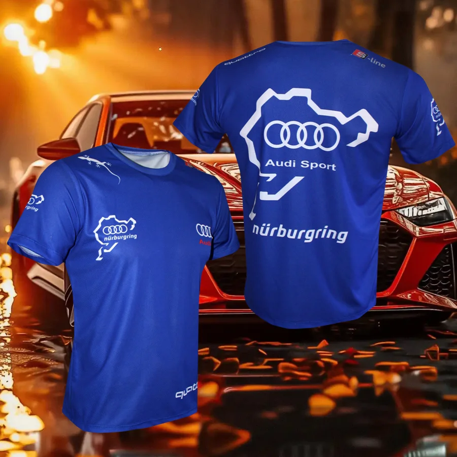 

Audi Hot Selling Authorized Printed T-shirt for Men and Women, Breathable, Fast Drying, Lightweight and Casual Motorcycle Tshirt