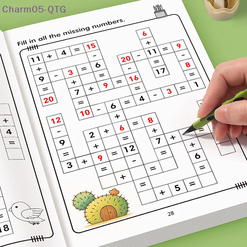 

Горячий! Рабочая тетрадь по математике для детей в возрасте от 5 до 8 лет. Математика: делать кроссворды. Рабочая тетрадь для сложения и вычитания.