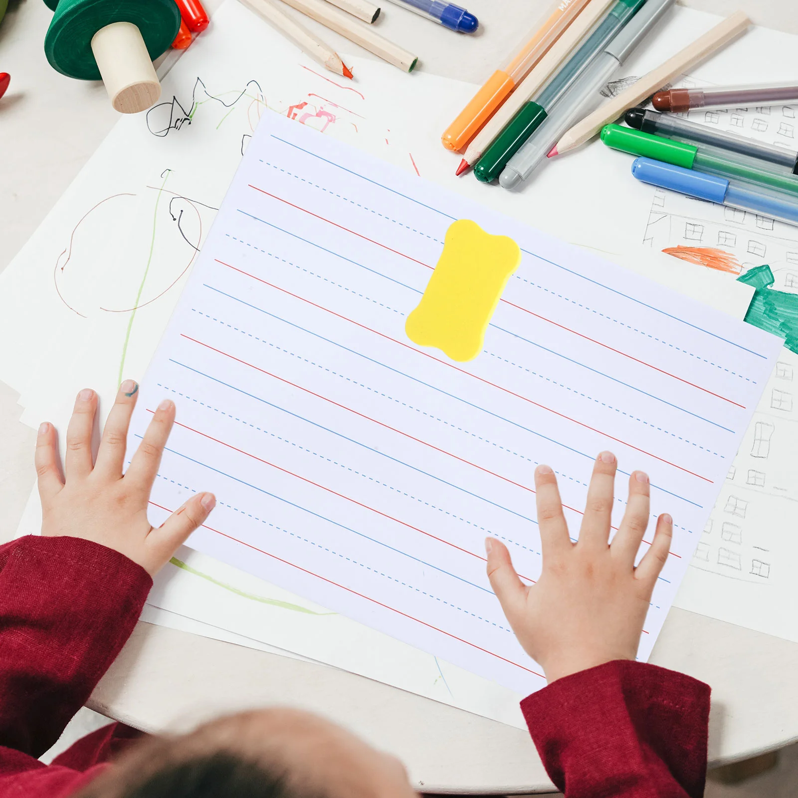 小さな乾式消去ミニホワイトボード、手書きボード、会議ワードの子供のための学習ホワイトボード