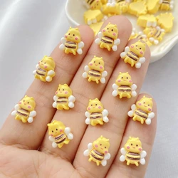 20Pcs New Cute Resin Cartoon Bee Series Flatback  Ornament Jewelry Making Manicure Hairwear Accessories