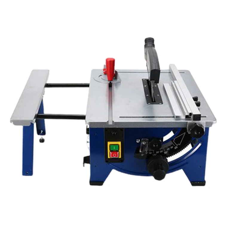 Desktop multifunctional small 8-inch woodworking table saw cutting machine with 45 ° adjustment, household woodworking saw tool