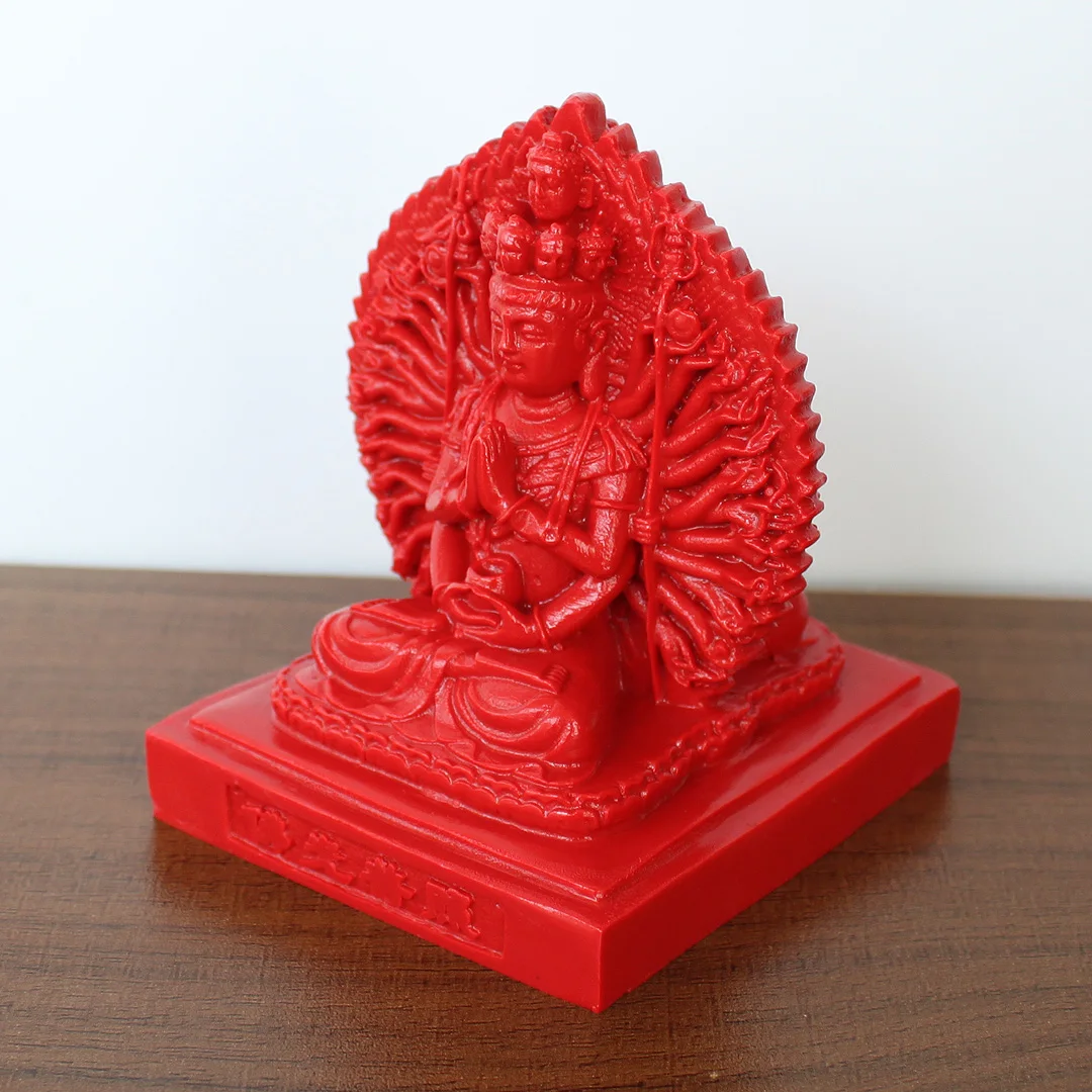 Lucky natal Buddha Bodhisattva cinnabar car interior ornaments, thousands of hands Guanyin colleagues and friends gifts