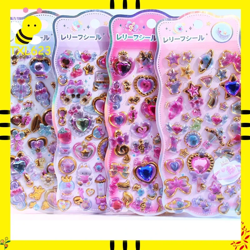 

3D Puffy Bubble Stickers Cartoon Animal Epoxy Waterproof Decorative Stickers