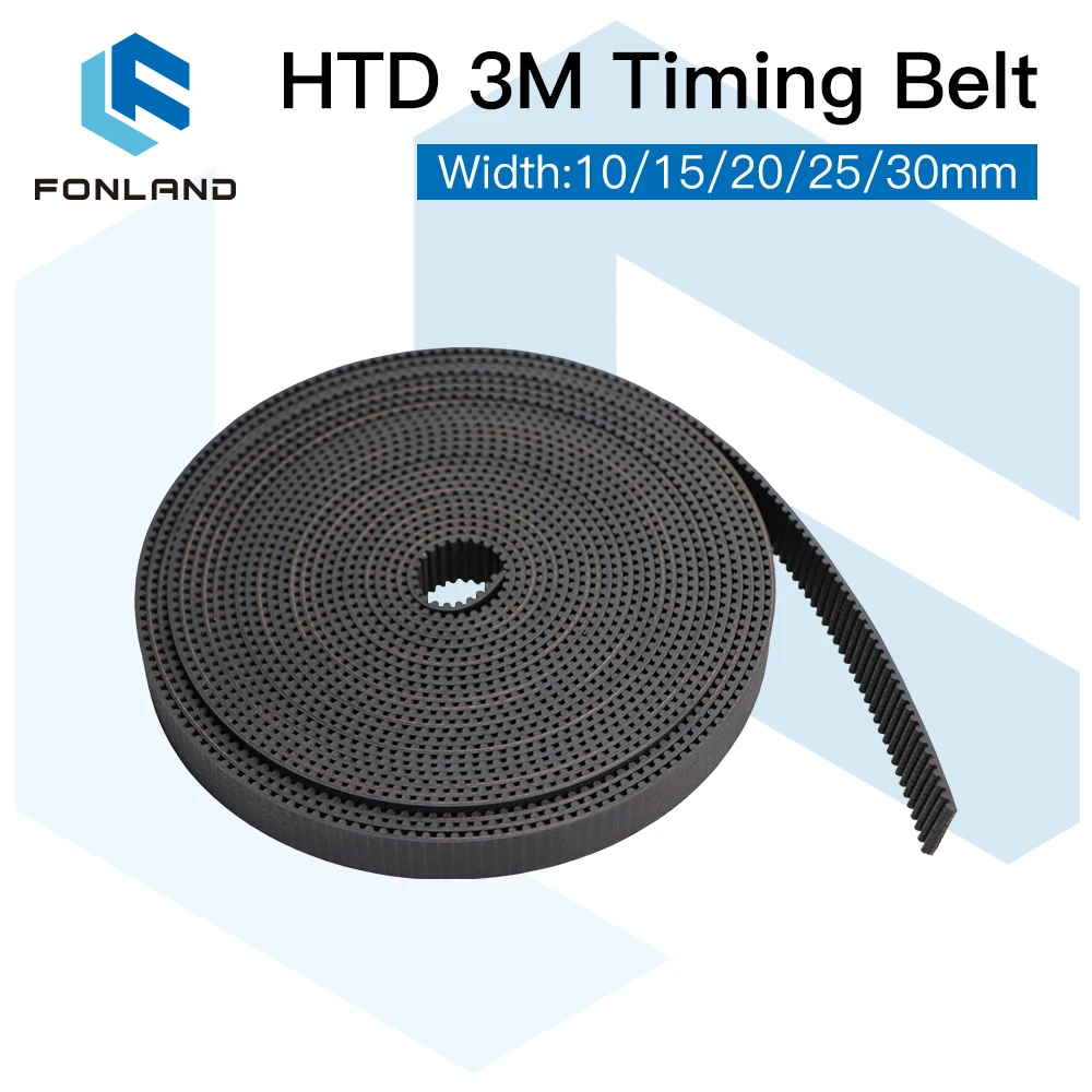 FONLAND HTD3M PU Open Belt 3M 5mm - 40mmTiming Transmission Belt 3M Polyurethane for CO2 Laser Engraving Cutting Machine