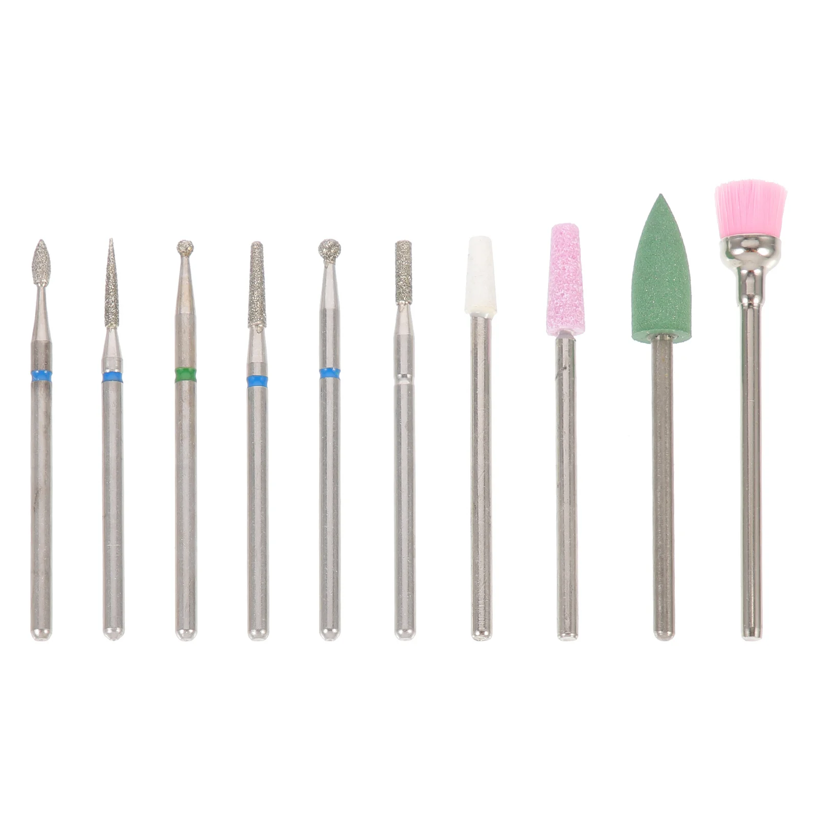 10 قطعة رؤوس طحن الأظافر مجموعة أدوات تلميع مانيكير ممتازة لإزالة جل الأكريليك العناية بالبشرة الميتة المحمولة صالون الصف الحفر #6