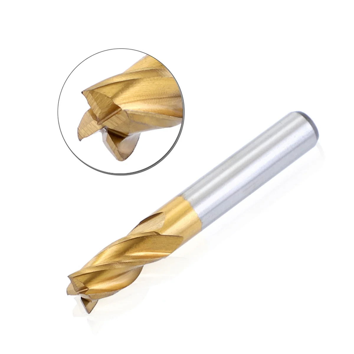 11Pcs Milling Cutters 4-Flute Titanium Coated HSS End Mill Set 1.5-10mm CNC Router Bit for Wood Steel Milling
