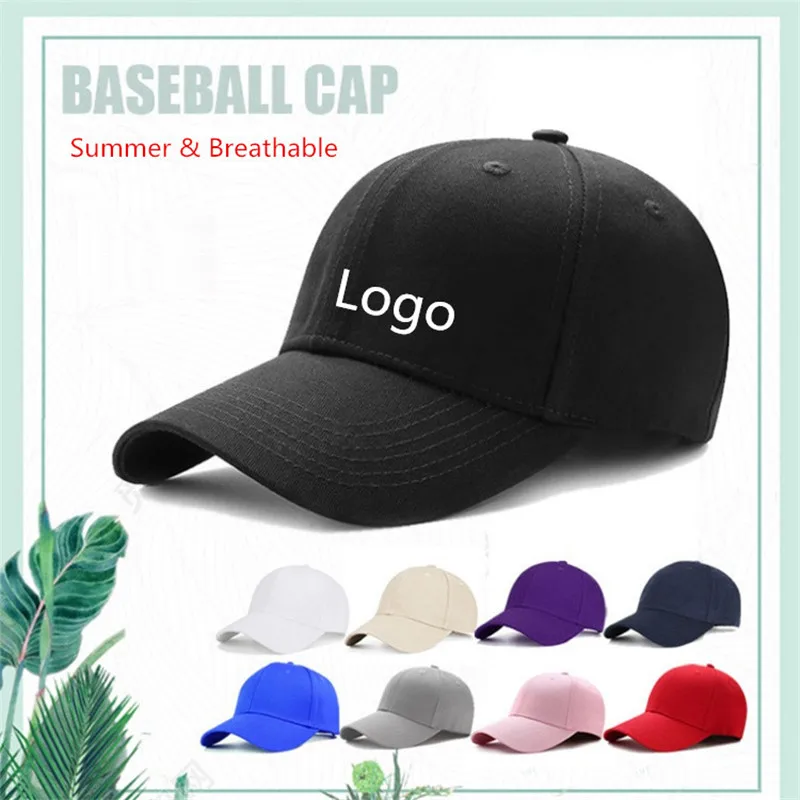 New adult custom embroidery sports hat Men casual cotton baseball cap with logo Women Adjustable Trucker snapback hats