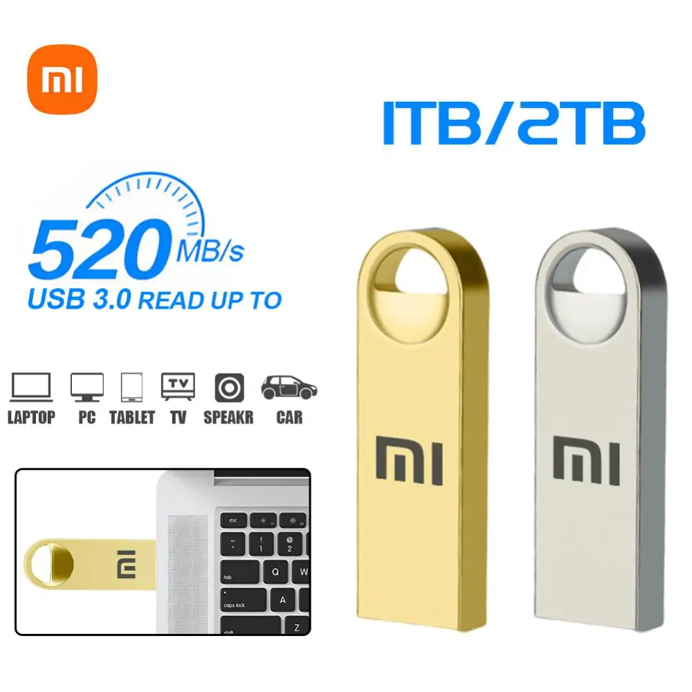 Xiaomi USB 3. 0 2TB Type C To USB Flash Drive Pen Drive 256GB 2 In 1 USB 3.0 Memory Stick Flash Disk Type-C Pendrive For Phone