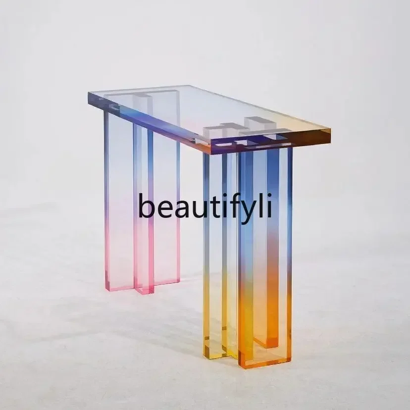 

Acrylic porch table against the wall strip case hotel villa