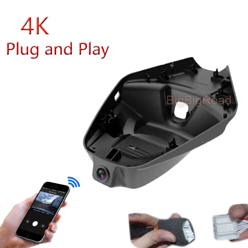 

4K Plug And Play For Ford Taurus 2019 2020 2021 Car Wifi DVR Video Recorder Dash Camera Wide Angle Dashcam Black Box