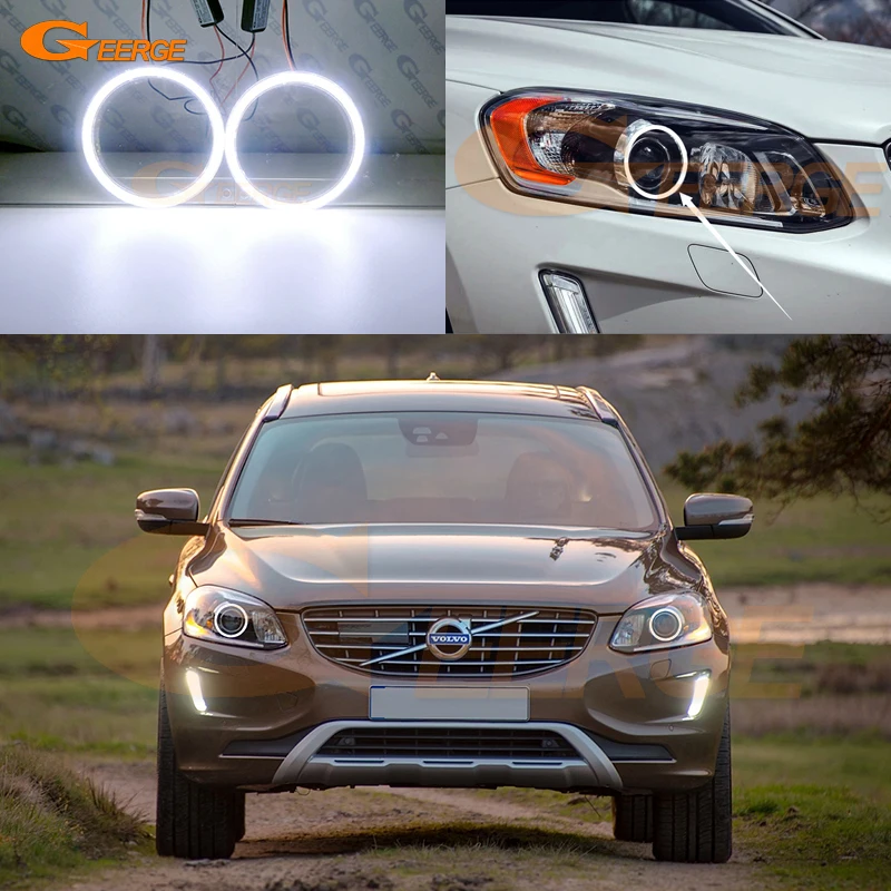 

For Volvo XC60 156 Facelift 2014 2015 2016 2017 Ultra Bright COB Led Angel Eyes Kit Halo Rings Car Accessories