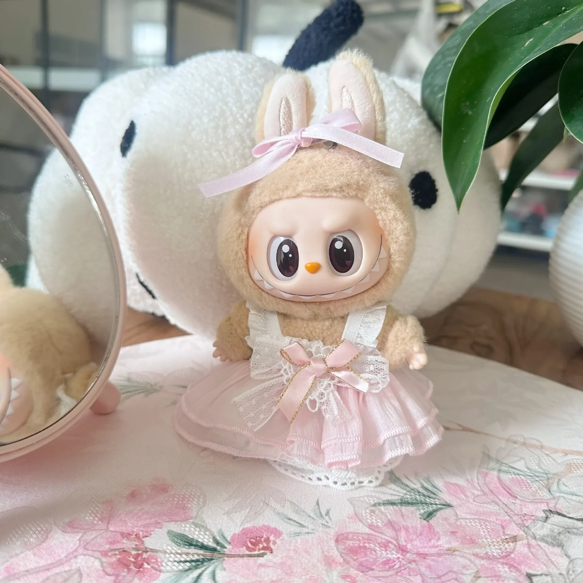 For 17cm Labubu/mokoko Poppenkleertjes outfit Kleding Hoodies Poppenkleertjes Poppen Accessoires Leuke decoratie