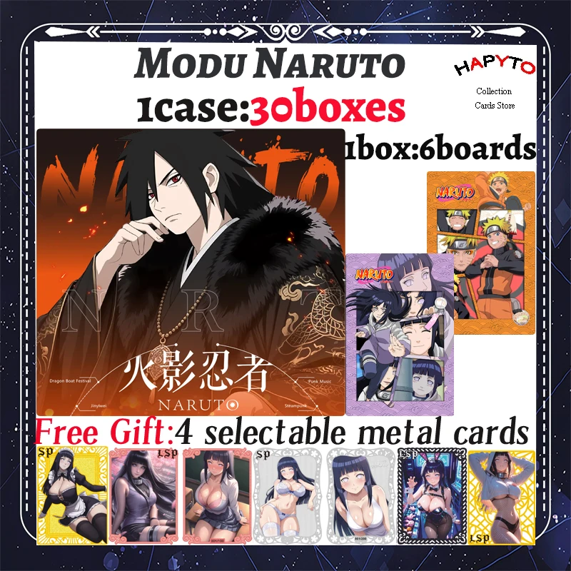 

2025 Newest MoDu Culture Naruto Japanese Anime Konoha Bonds Collection Board Hinata Sakura Sasuke Booster Box TCG Hobby Gift