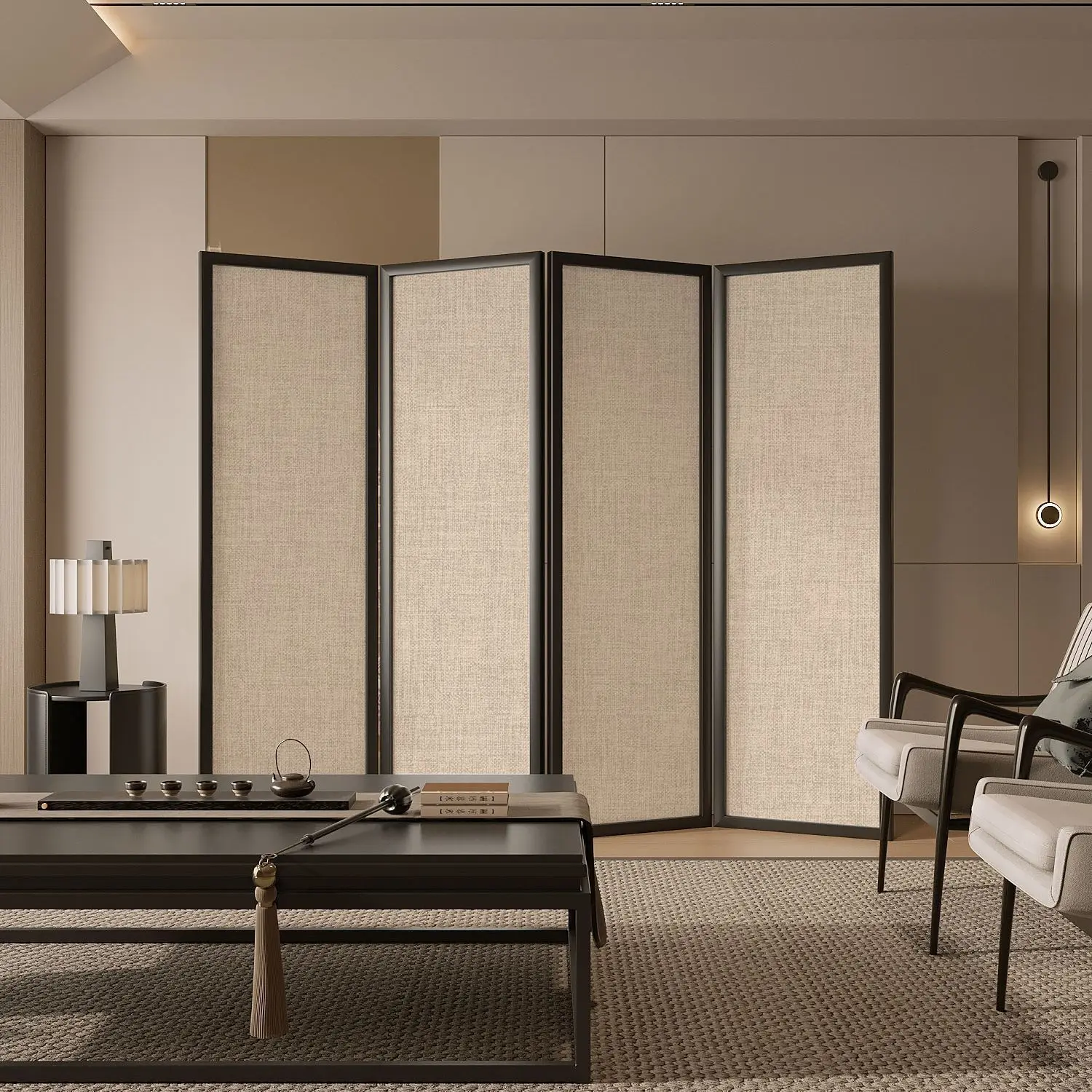 

DSA screen partition living room Japanese entry entrance simple office partition wall room home retro folding screen