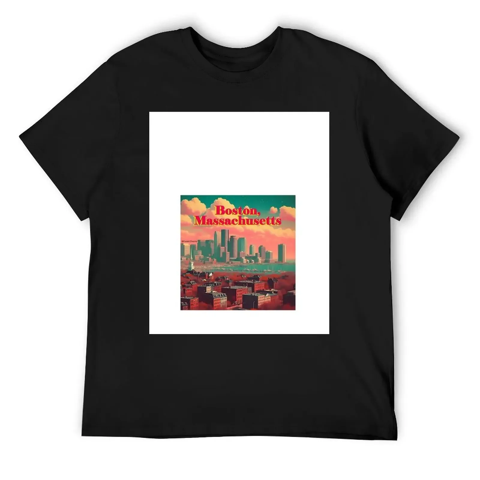 

Visiting State Capitals - Boston, Massachusetts T-Shirt summer clothes graphics vintage graphic tee plain t shirts men