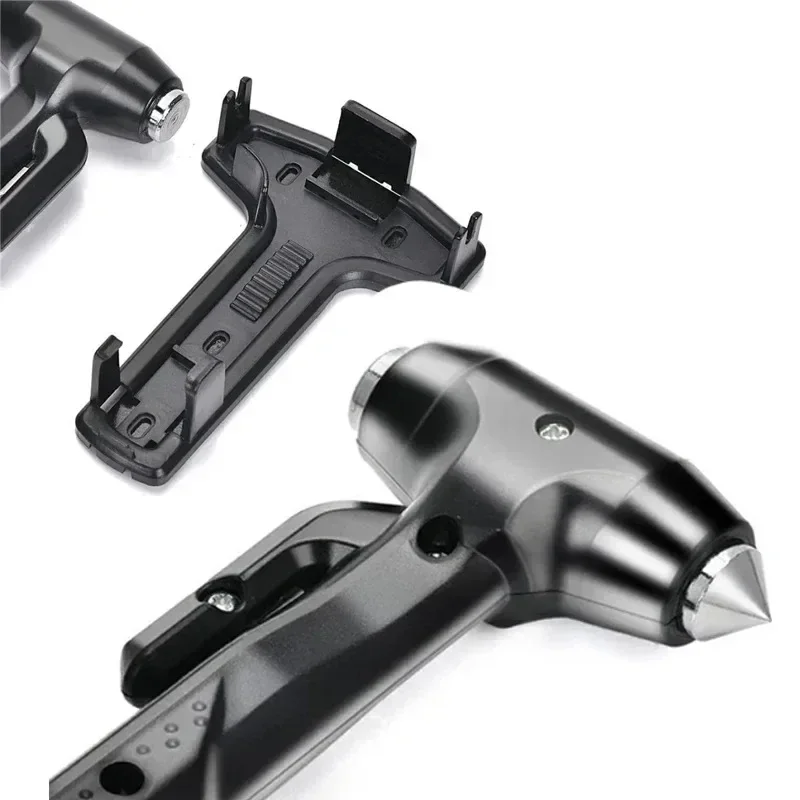 3 In 1 Emergency Safety Hammer Car Window Glass Breaker Seat Belt Cutter High Hardness Steel Rescue Tool Auto Accessories view 3