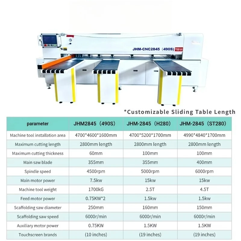 Automatic Wood Cutting Cnc Panel Saw Machine Computer Sliding Table Furniture Woodworking Auto Reciprocating Beam Saw