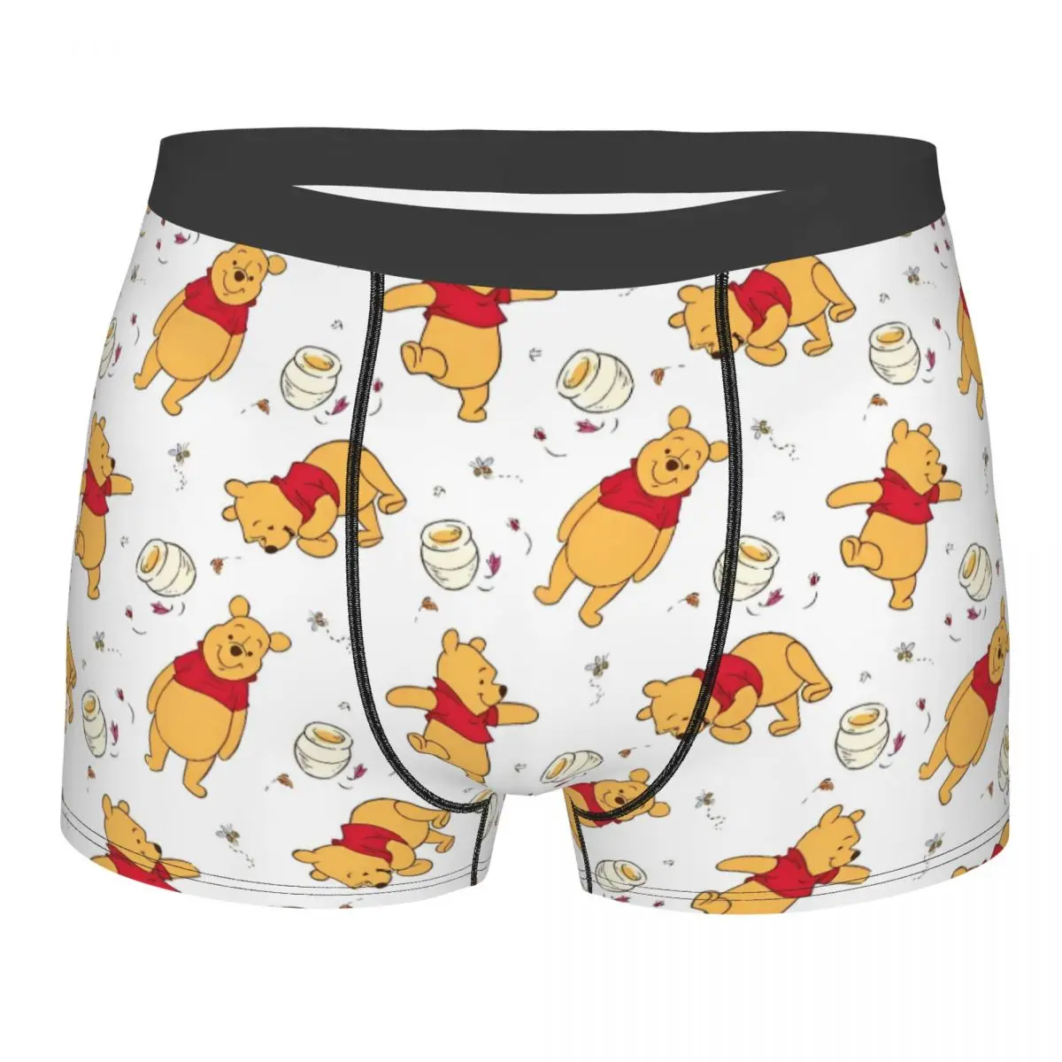 

Мужские трусы-боксеры с рисунком Винни-Пуха, мягкое нижнее белье, мужские новые трусы больших размеров