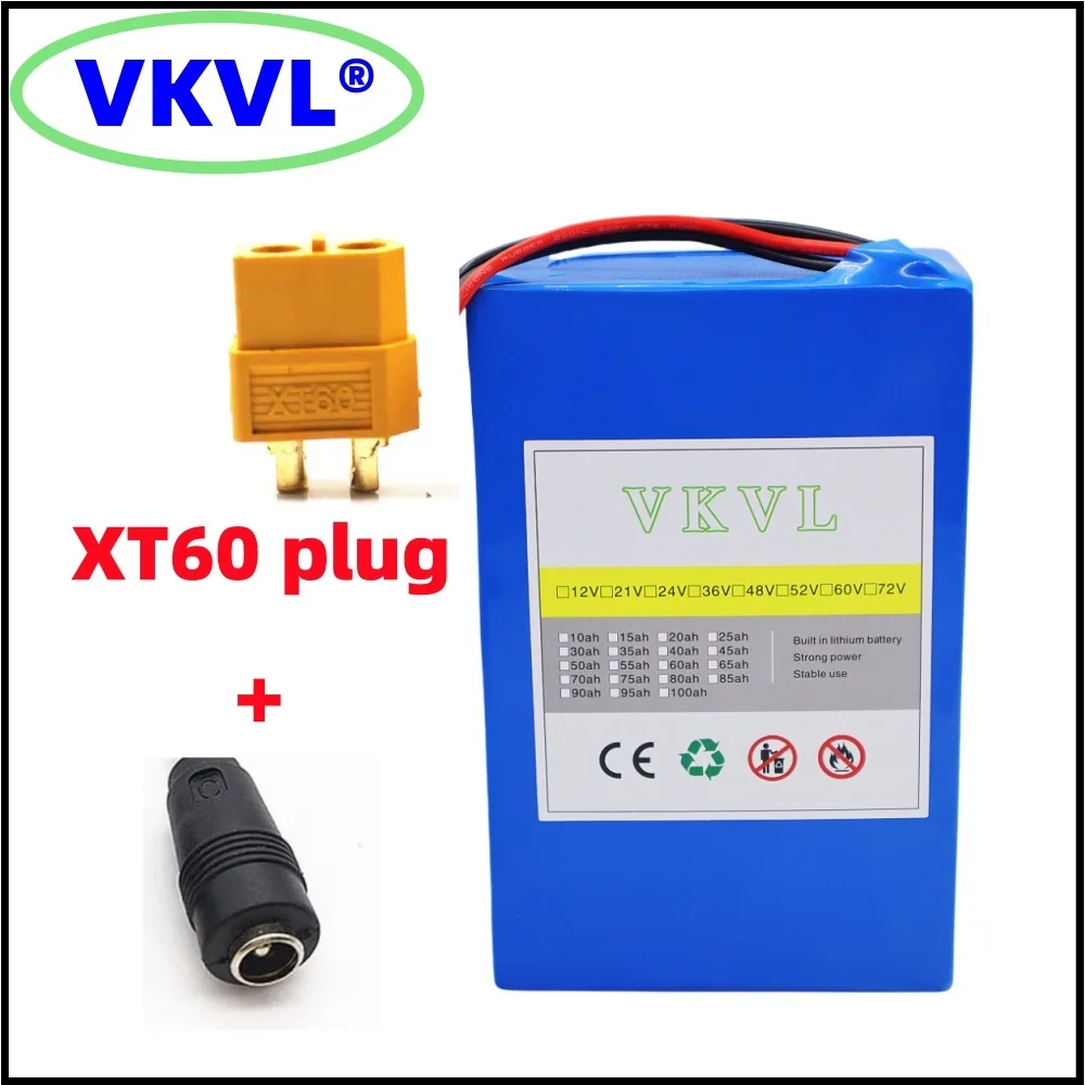 24V15AH XT-60/T plug 18650 rechargeable lithium-ion battery pack, power type lithium battery with built-in BMS protection board