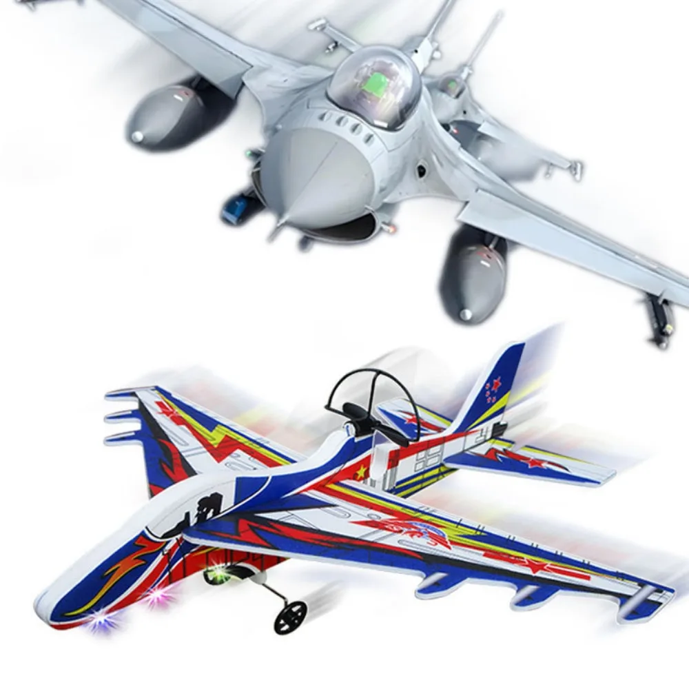30*15*9cm Electric Plane Glider Random Color Hand Airplanes Capacitor Foam Material Outdoor Aircraft Model Children Boys Gifts
