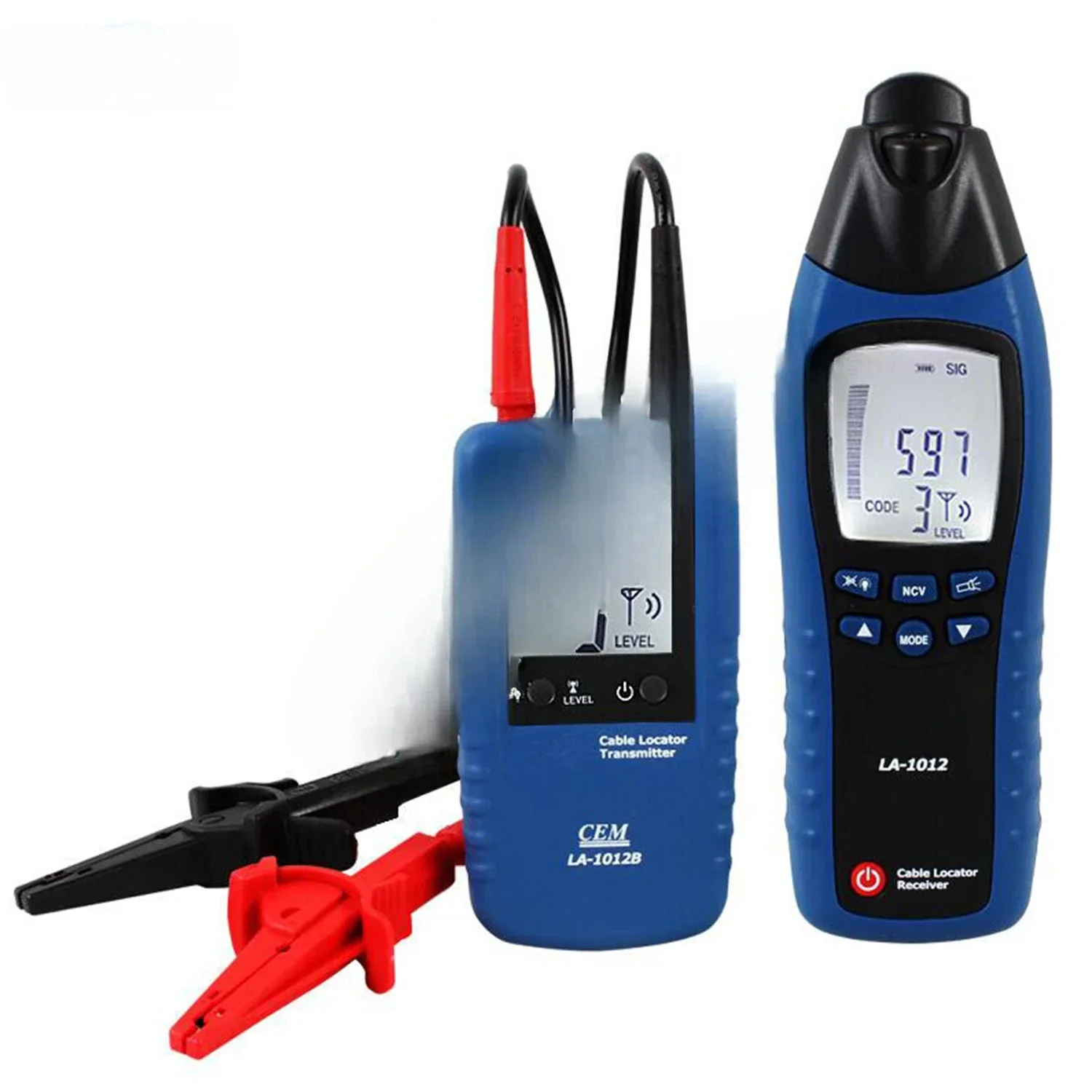CEM LA-1012 General Cable Locator Tester Receiver with Transmitter Line Tracker Line Finding Multifunctional Line Detector.