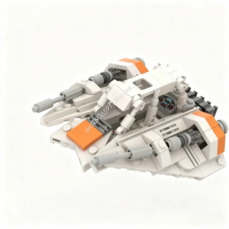 245 Stück MOC Snowspeeder Minifigur Scale Star Battle Modell Bausteine Kinderidee Modulares Bastelspielzeug Geburtstag Weihnachtsgeschenke