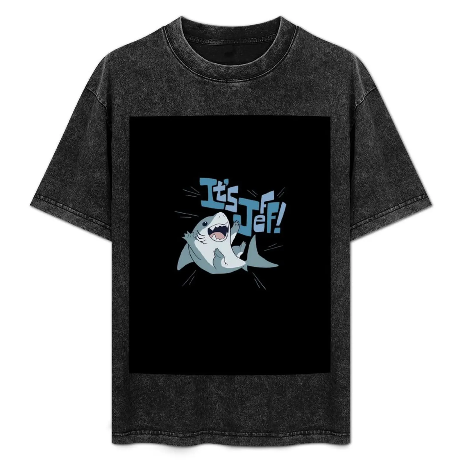 

It's Jeff The Landshark T-Shirt oversizeds essential t shirt blue archive mens workout shirts