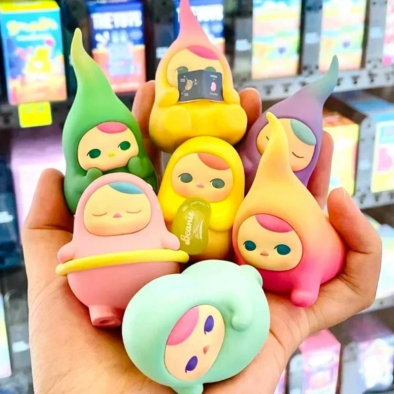 Pucky Relax Mütze Regenbogen bohne bestätigen Kawaii Figur Fee trend ige Spielzeug Auto Dekoration Fingers pielzeug handgemachte Puppe