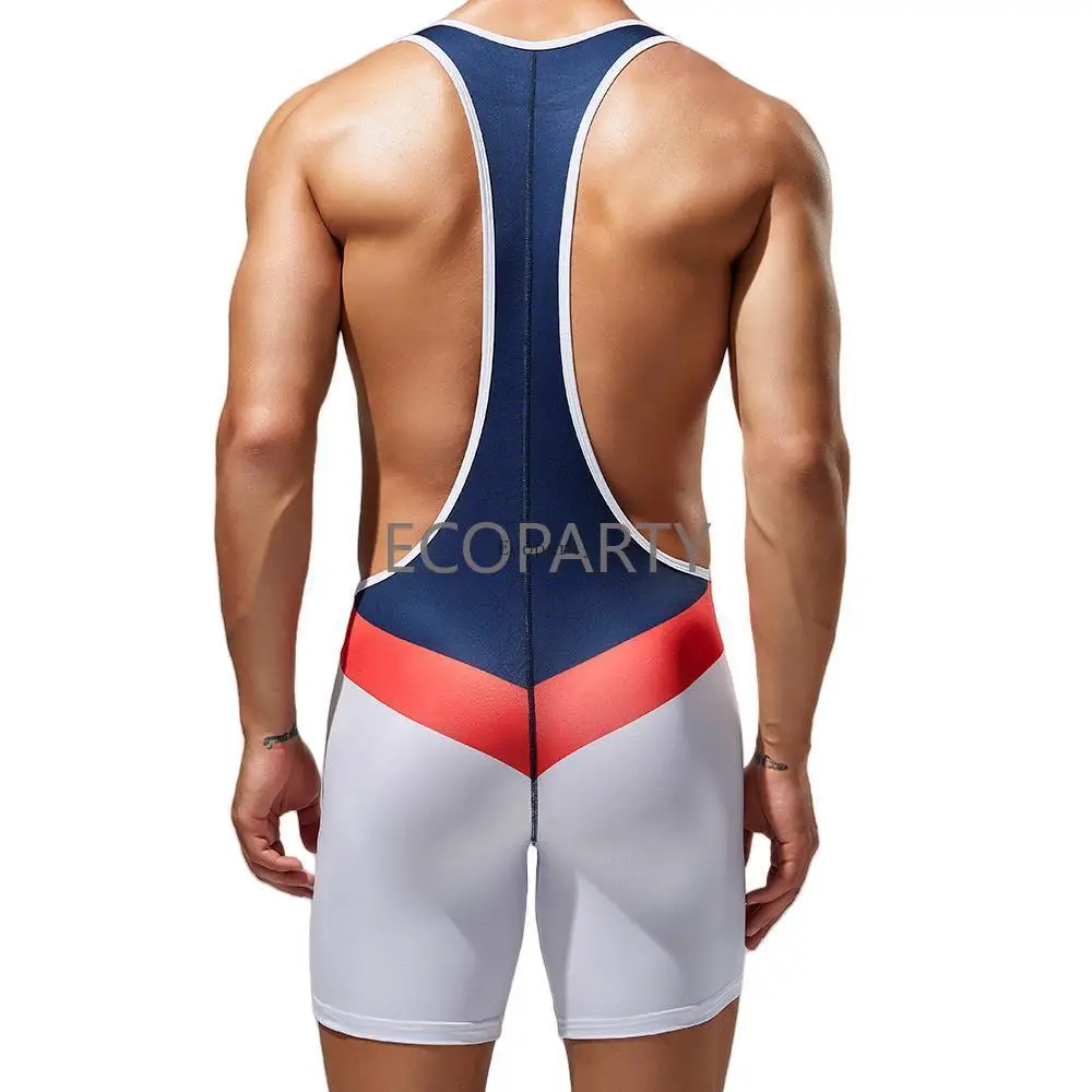 Bsr Men Camisa Hombre Bodysuit Undershirts Gym Sports Vest Leotard Men Boxers Wrestling Singlets Bodybuilding Jumpsuits