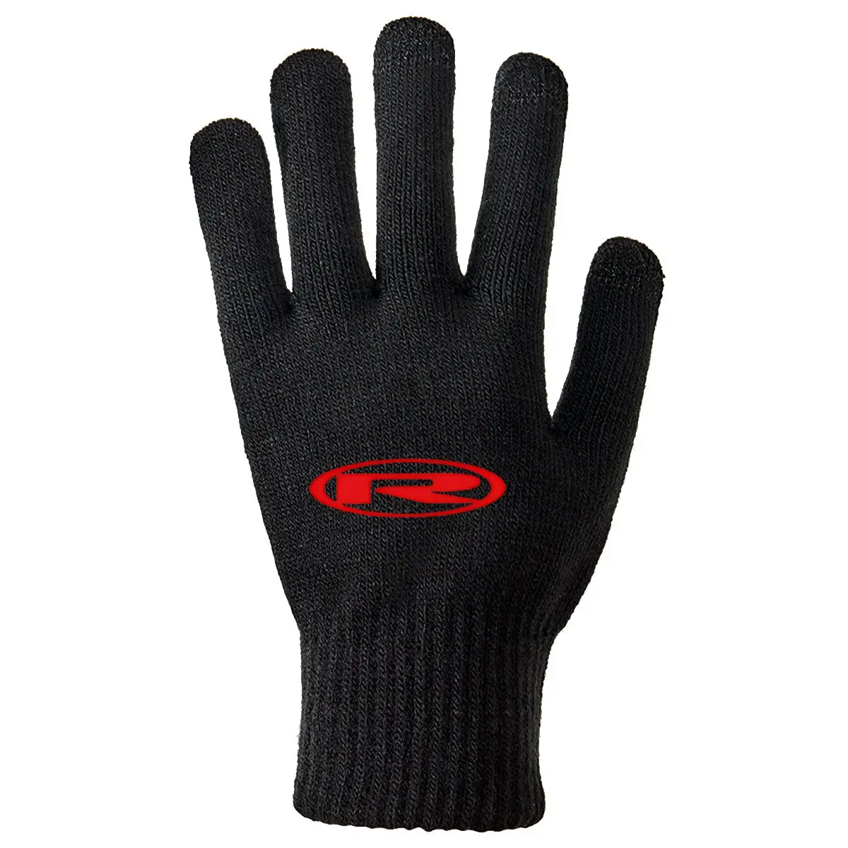 Warme Anti-Rutsch-Handschuhe mit rotem R-Logo-Grafik für den Winter – Outdoor-Wandern/Camping