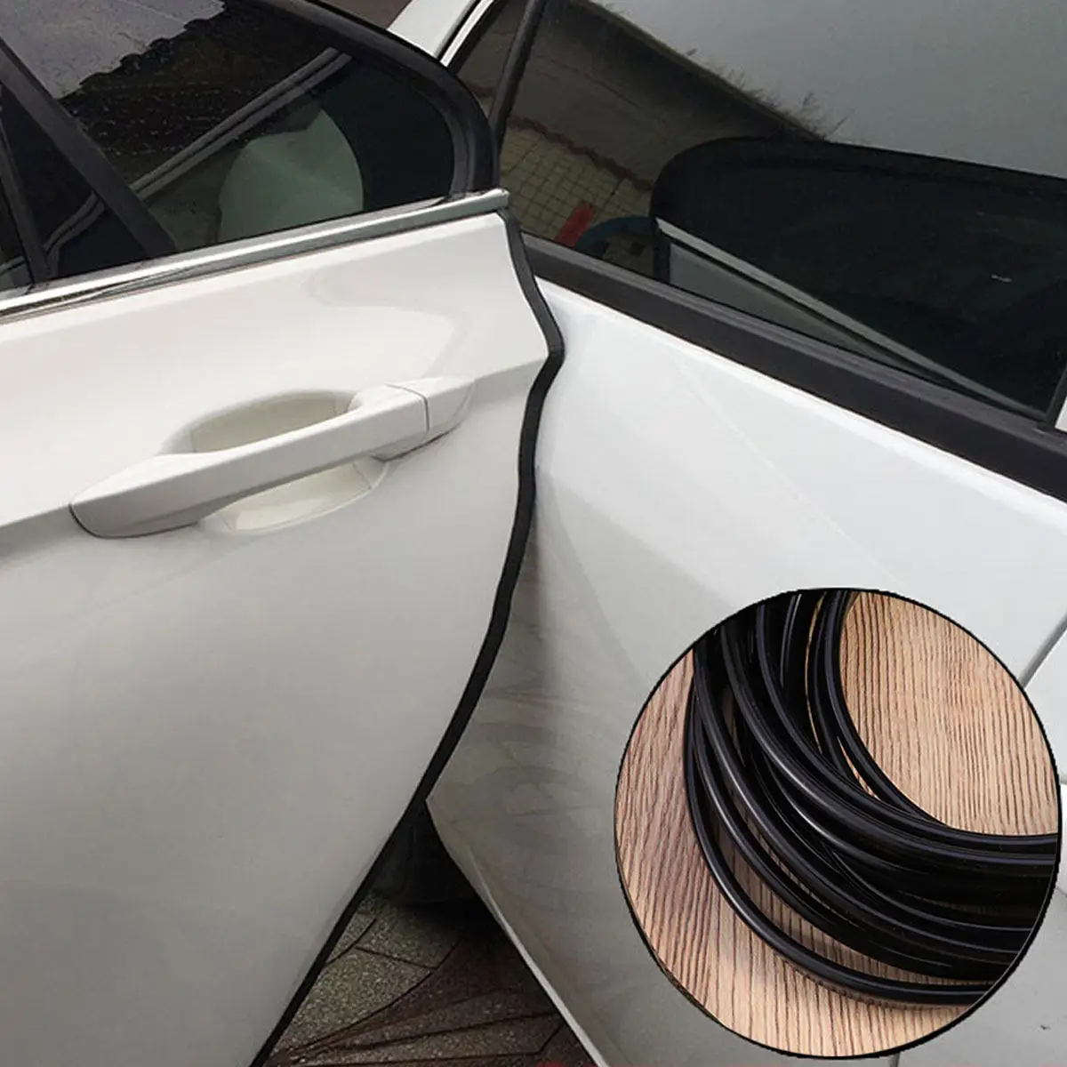 

5M Car Door Anti-Collision Strips Adhesive-Free Easy Install Scratch Protector Bumper Guard Buffer Trim for Door Edge Protection