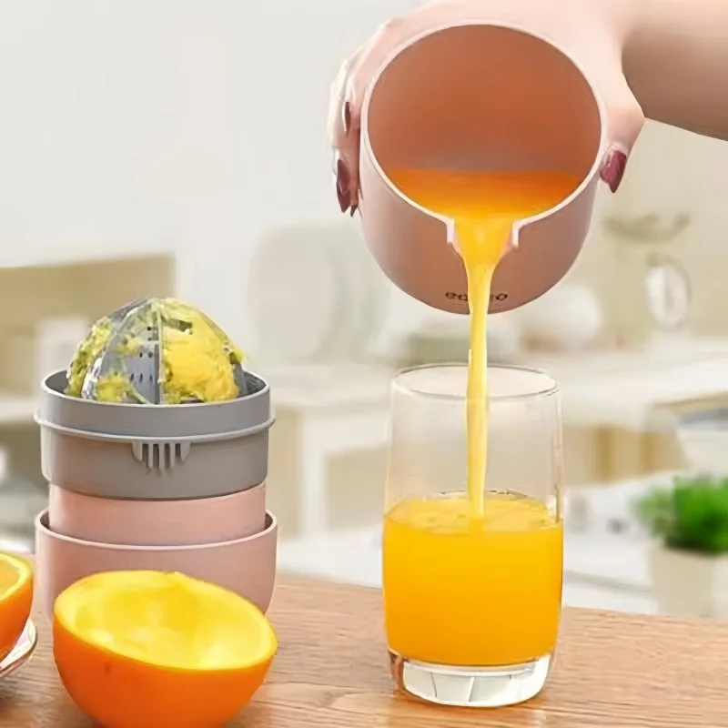 Manual Citrus Juicer Cup, Thick Portable Design, Reusable Squeezer, Easy Clean Multifunctional for Orange Lemon Lime Grapefruit