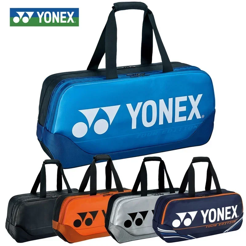 Yonex Unisex Mochila com Compartimento de Sapato Independente, Badminton Tennis Square Bag, Competição Strap, Grande Capacidade, 6 Pack