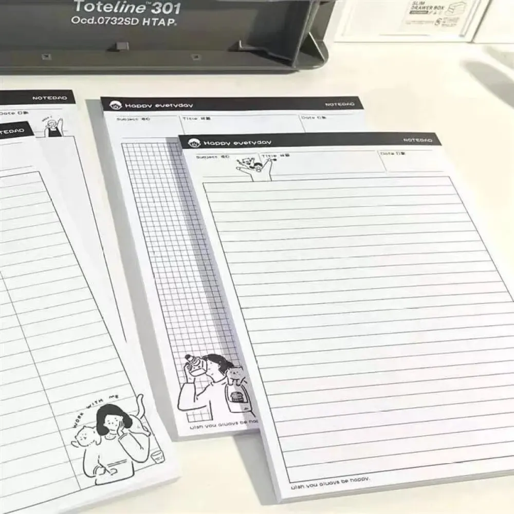 1PC B5 Haftnotizpapier Einfaches und abreißbares Papier Lernzubehör Plan Notizbuch – Detail 6