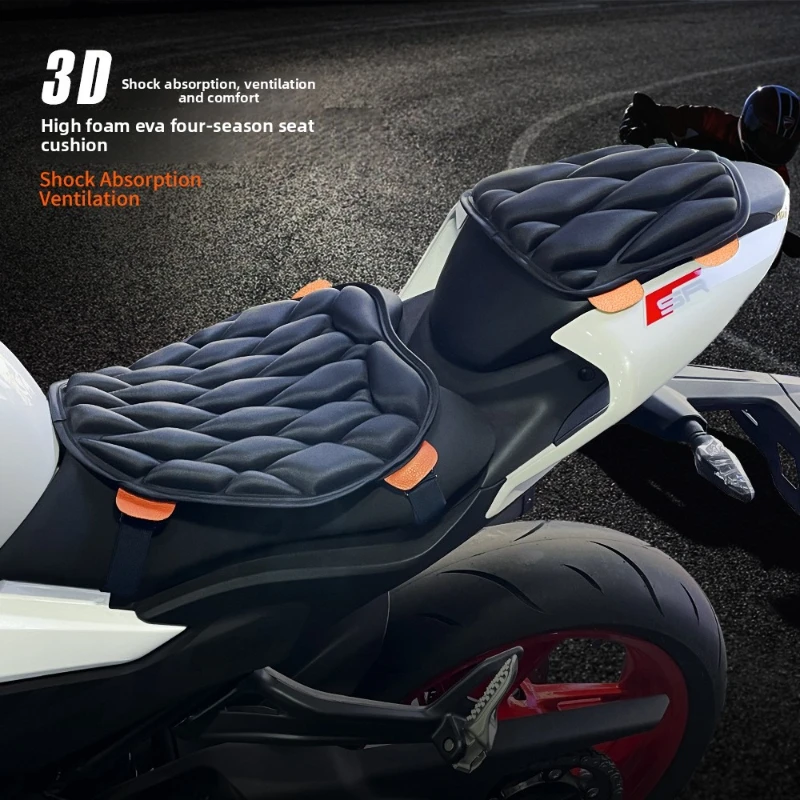 Motorcycle Seat Cover 3D Comfort Air Seat EVA Cushion Cover Waterproof  UV Heat Resistant Universal e-bike scooter motorcycle image 2